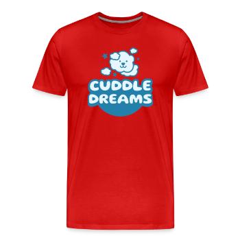 Cuddle Dreams Come True - Men's Premium Organic T-Shirt - red - Front - Damien (186cm)