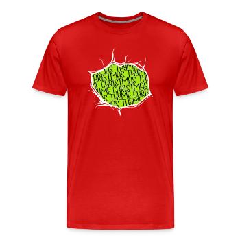 bedroom awkward birthday present idea couples - Men's Premium Organic T-Shirt - red - Front - Damien (186cm)