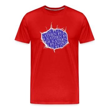 katze geschenk geburtstagsgeschenk falbkatze - Männer Premium Bio T-Shirt - Rot - Vorne - Damien (186cm)
