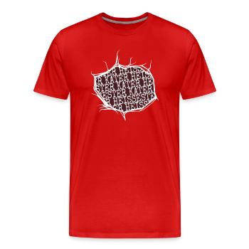 bday cool raubkatze meerkatze seekatze falbkatze - Männer Premium Bio T-Shirt - Rot - Vorne - Damien (186cm)