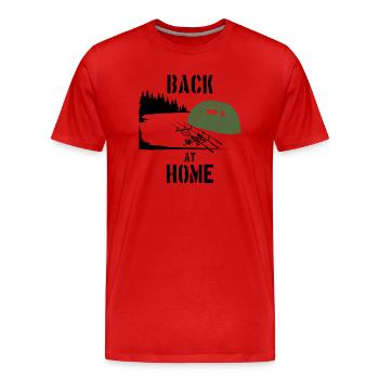Back at Home Carphunter Carp Carp Carp Angler - Men's Premium Organic T-Shirt - red - Front - Damien (186cm)
