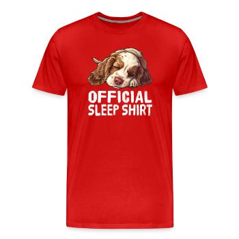 Offizielles Schlafshirt Englischer Cocker Englisch - Männer Premium Bio T-Shirt - Rot - Vorne - Damien (186cm)