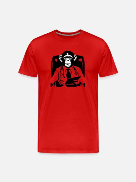 Monkey Doctor - Men's Premium Organic T-Shirt - red