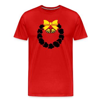 Cloches de couronne 002 - T-shirt bio Premium Homme - rouge - Devant - Damien (186cm)