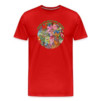 Color life - T-shirt bio Premium Homme - rouge - Devant - Damien (186cm)