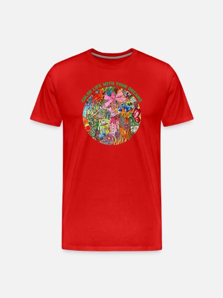 Farblebensdauer - Männer Premium Bio T-Shirt - Rot