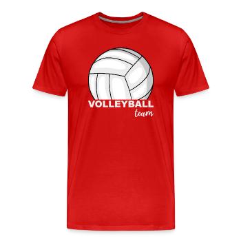 Volleyball team - Men's Premium Organic T-Shirt - red - Front - Damien (186cm)