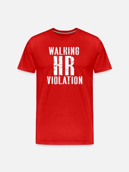 Walking HR Violation - Men's Premium Organic T-Shirt - red