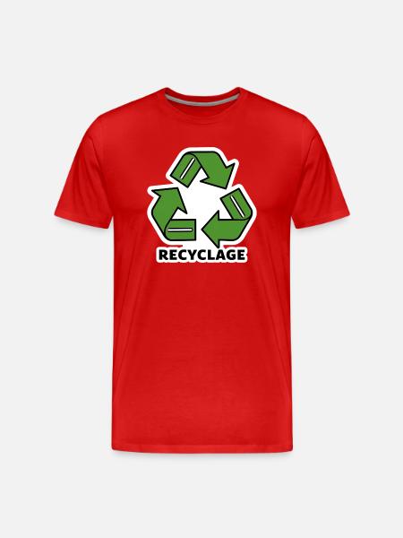 Recyclage - T-shirt bio Premium Homme - rouge