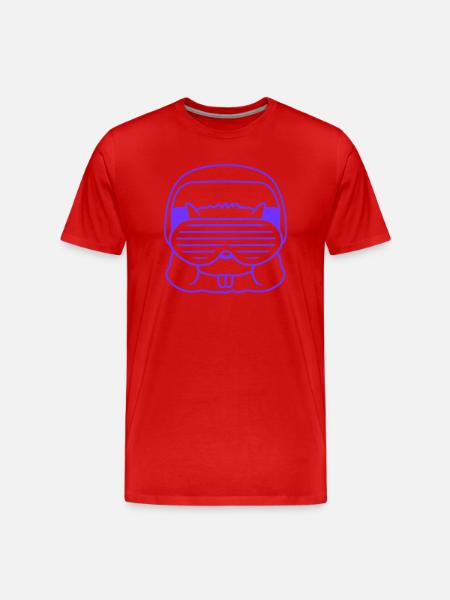 DJ Hamster Ansigt Dyr Marsvin Kæledyr - Herre Premium T-shirt økologisk - rød