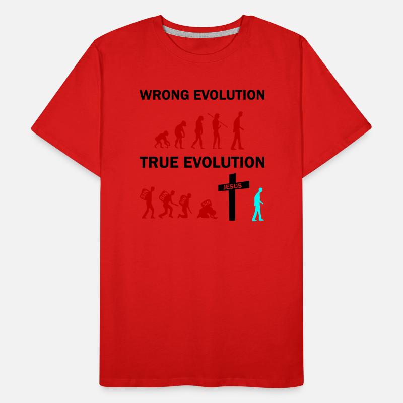 Jésus de la véritable évolution T-shirt bio Premium Homme