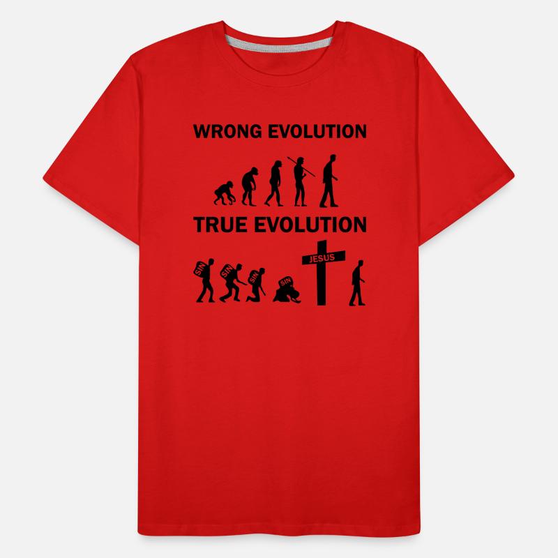 Jésus de la véritable évolution T-shirt bio Premium Homme