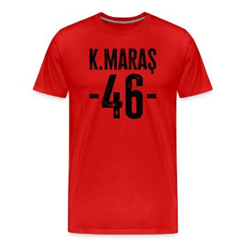Kahramanmaraş 46 – Histoire de la Turquie - T-shirt bio Premium Homme - rouge - Devant - Damien (186cm)