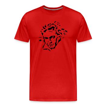Ludwig van Beethoven - Männer Premium Bio T-Shirt - Rot - Vorne - Damien (186cm)