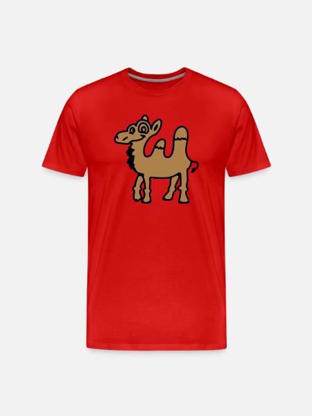 Camel - Men's Premium Organic T-Shirt - red