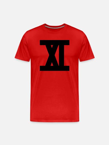 zahl 9 roemisch - Männer Premium Bio T-Shirt - Rot