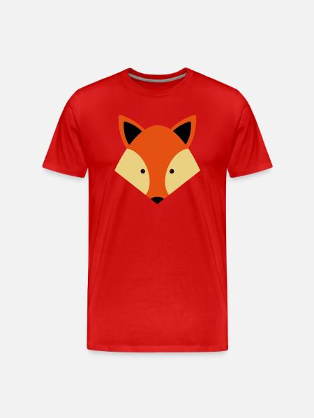 Fuchs - Männer Premium Bio T-Shirt - Rot