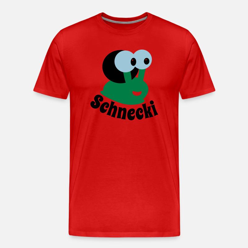 Schnecki - Männer Premium Bio T-Shirt - Rot