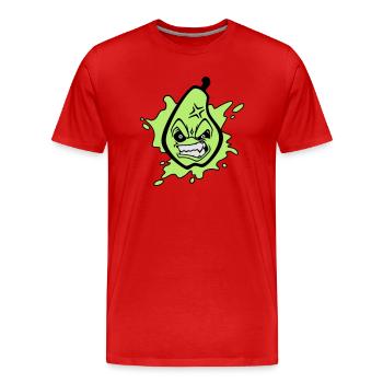 Angry pear - Männer Premium Bio T-Shirt - Rot - Vorne - Damien (186cm)