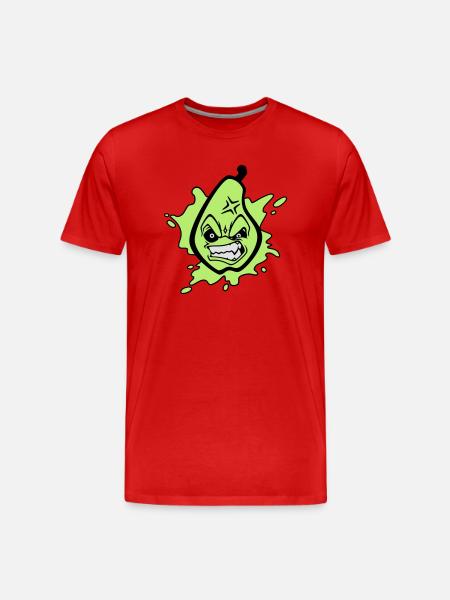 Angry pear - Men's Premium Organic T-Shirt - red