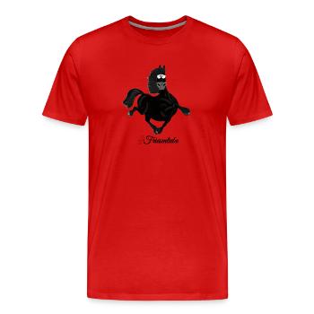 Friese - Männer Premium Bio T-Shirt - Rot - Vorne - Damien (186cm)