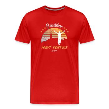Road bike Mont Ventoux, one of our bestsellers - Men's Premium Organic T-Shirt - red - Front - Damien (186cm)