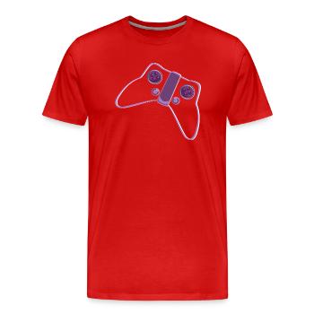 Kontroller Pink Lila - Männer Premium Bio T-Shirt - Rot - Vorne - Damien (186cm)