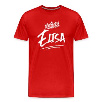 TEST ELISA - T-shirt bio Premium Homme - rouge - Devant - Damien (186cm)
