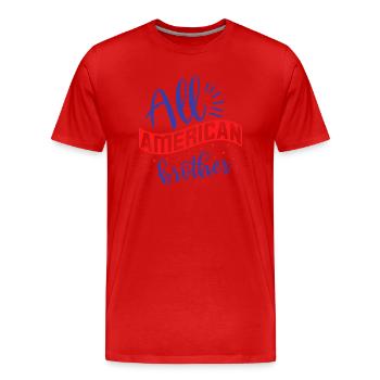 All American Brother - T-shirt bio Premium Homme - rouge - Devant - Damien (186cm)