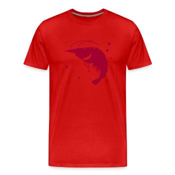 Fisch - Meereswesen -Tierfreund - Naturschutz - Männer Premium Bio T-Shirt - Rot - Vorne - Damien (186cm)