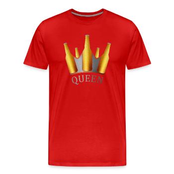 Queen - Men's Premium Organic T-Shirt - red - Front - Damien (186cm)