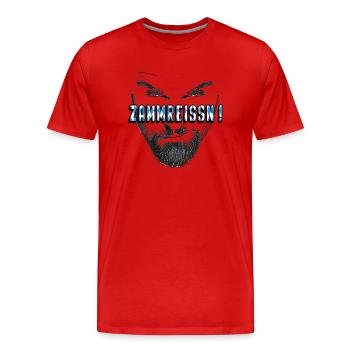 zammreissn bayrisch dialekt - Männer Premium Bio T-Shirt - Rot - Vorne - Damien (186cm)