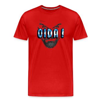 Oida bayrisch dialekt - Männer Premium Bio T-Shirt - Rot - Vorne - Damien (186cm)