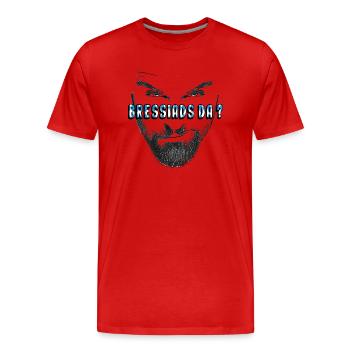 bressiads da bayrisch dialekt - Männer Premium Bio T-Shirt - Rot - Vorne - Damien (186cm)