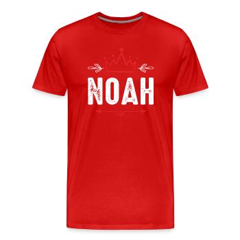 Noah - Men's Premium Organic T-Shirt - red - Front - Damien (186cm)