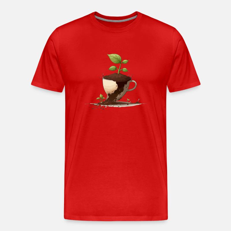 Der schlichte Becher - Männer Premium Bio T-Shirt - Rot