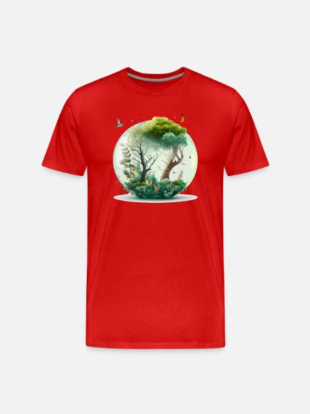 The miniature forest - Men's Premium Organic T-Shirt - red