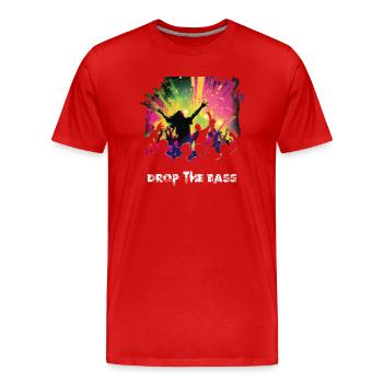 Drop the bass - T-shirt bio Premium Homme - rouge - Devant - Damien (186cm)