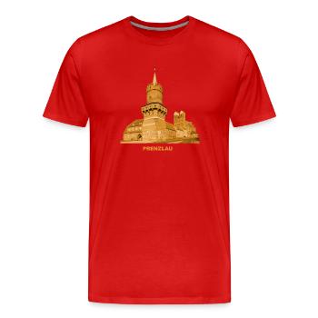 Prenzlau Stettiner Tor Marienkirche Brandenburg - T-shirt bio Premium Homme - rouge - Devant - Damien (186cm)