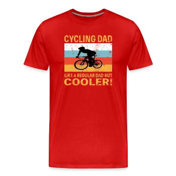 Cycling Dad Bike funny sayings - Men's Premium Organic T-Shirt - red - Front - Damien (186cm)
