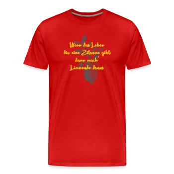 Limonade - T-shirt bio Premium Homme - rouge - Devant - Damien (186cm)