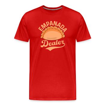 Empanada Dealer Latin Pastry Food Dessert - T-shirt bio Premium Homme - rouge - Devant - Damien (186cm)