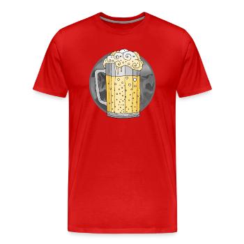 Becher - Männer Premium Bio T-Shirt - Rot - Vorne - Damien (186cm)