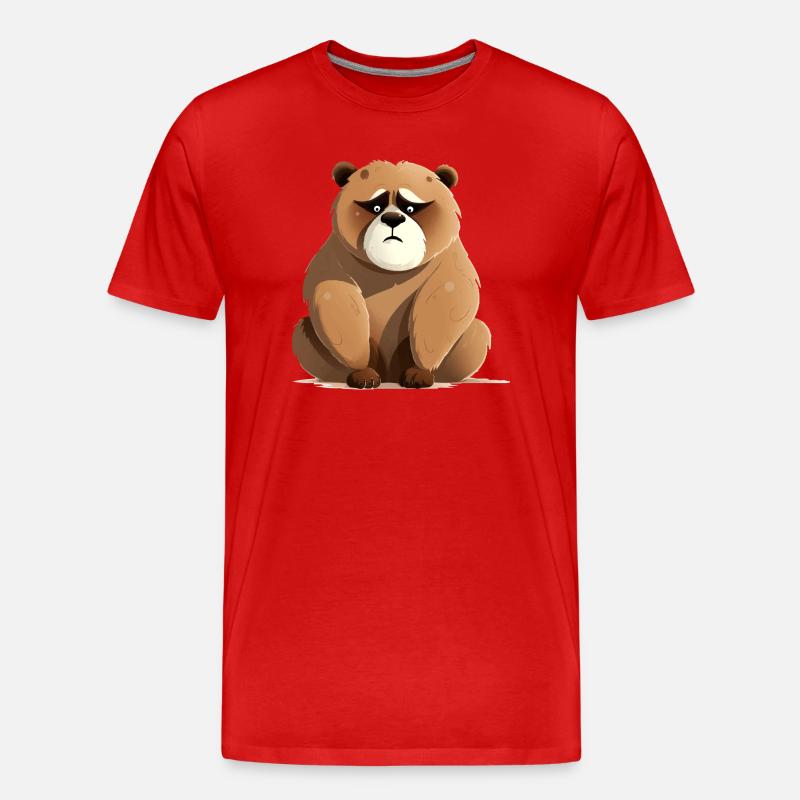 Bibi der mürrische Bär - Männer Premium Bio T-Shirt - Rot