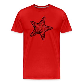 Meerestiere - Männer Premium Bio T-Shirt - Rot - Vorne - Damien (186cm)