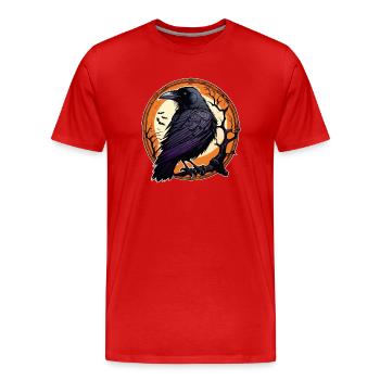 Halloween or Hard Rock - Raven - Men's Premium Organic T-Shirt - red - Front - Damien (186cm)