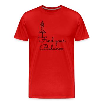 Trouvez votre solde - T-shirt bio Premium Homme - rouge - Devant - Damien (186cm)