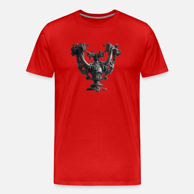 Abstract - Männer Premium Bio T-Shirt - Rot