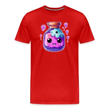 Cute Kawaii Potion - Men's Premium Organic T-Shirt - red - Front - Damien (186cm)