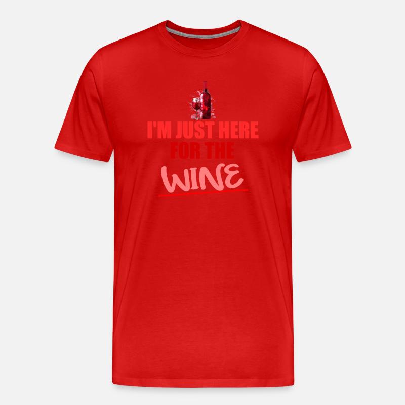 Wein lustiges Zitat - Männer Premium Bio T-Shirt - Rot